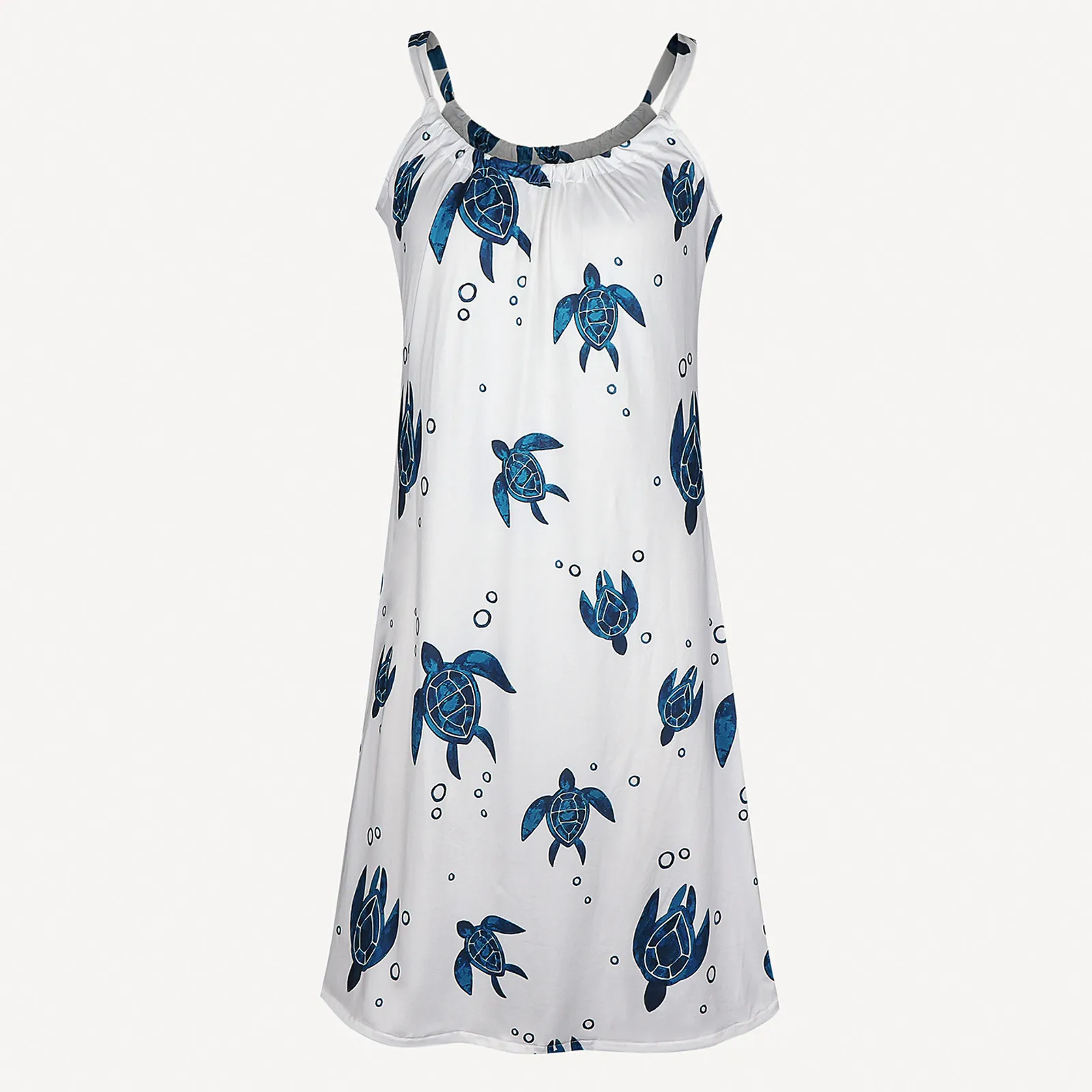 Женский пляжный сарафан на бретелях-спагетти свободное платье без рукавов с