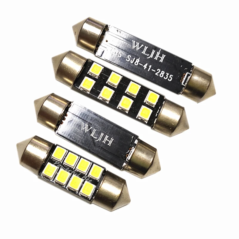 2 х черная доска C5W 4 Вт Мощность 2835SMD Белый светодиодный салона Купол лампы для
