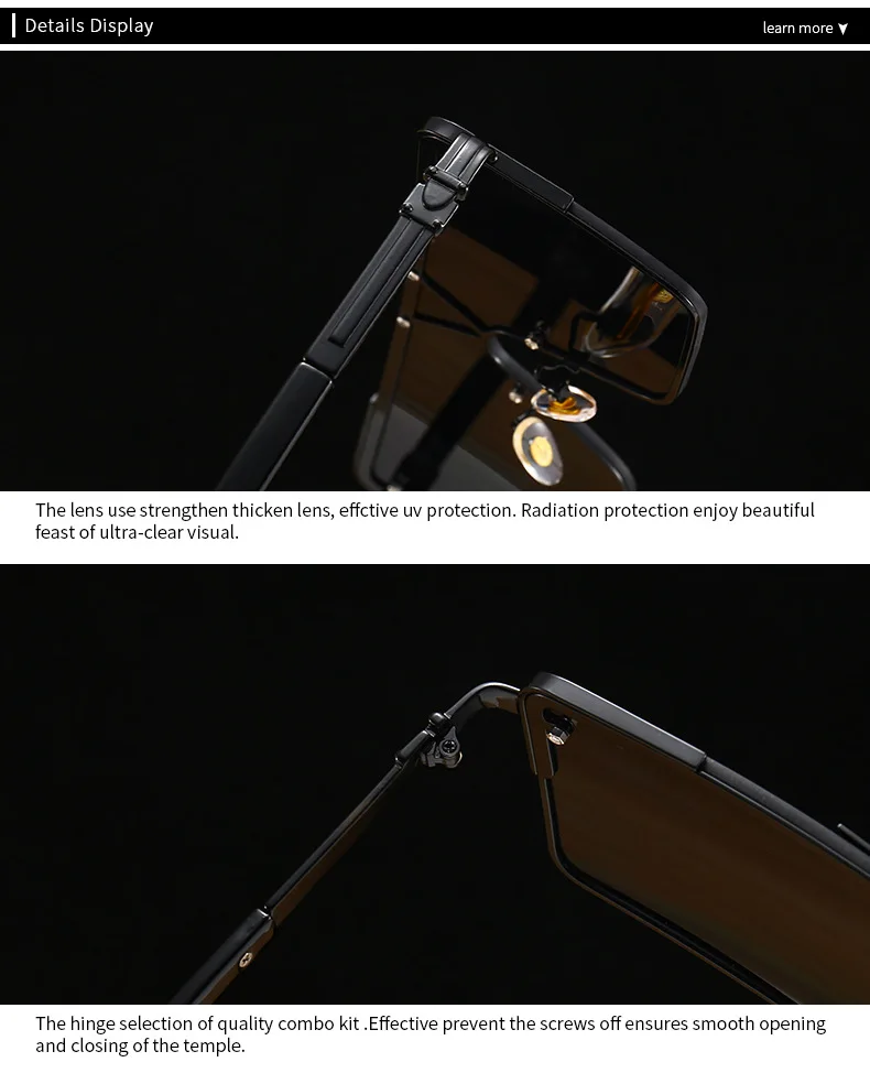 2020 новые модные негабаритные Квадратные Солнцезащитные очки без оправы Мужские