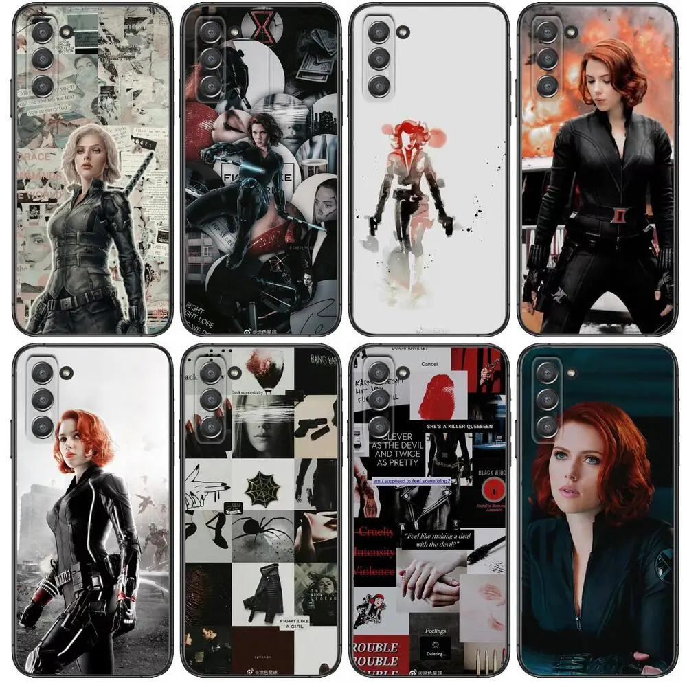 

Marvel Avengers Black Widow Phone cover hull For SamSung Galaxy S8 S9 S10E S20 S21 S5 S30 Plus S20 fe 5G Lite Ultra black soft c