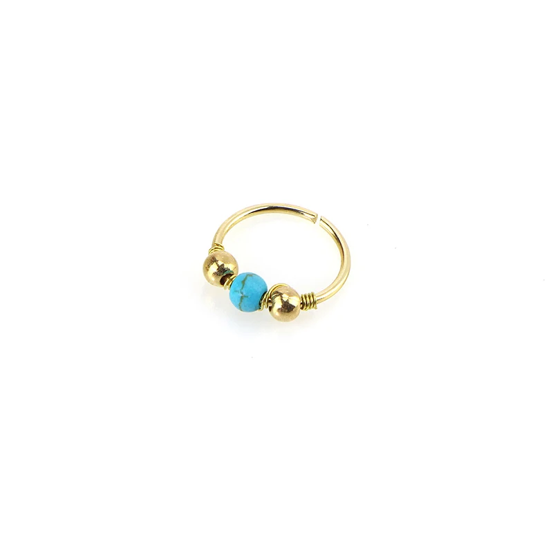 Stone Gold 1 шт., модное регулируемое кольцо в нос, шпильки из нержавеющей стали, кольцо для перегородки, кольцо для пирсинга, кольцо в форме губ для женщин - Окраска металла: Stone Gold