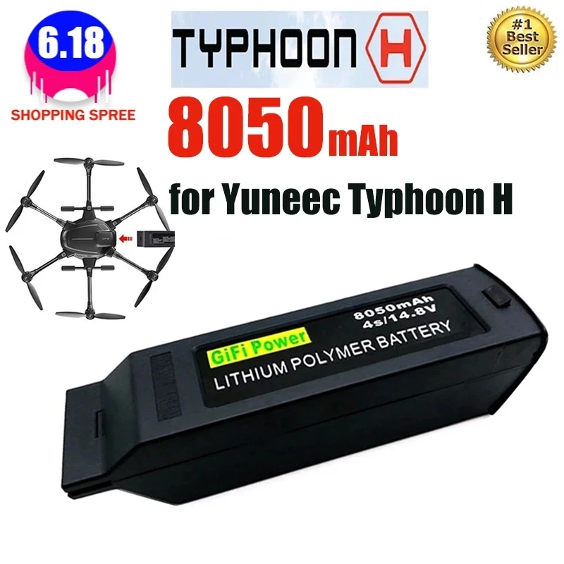 Yuneec Typhoon H 드론 RC 헥사콥터 블랙 신제품, 판매 8050mAh 14.8v Lipo 배터리
