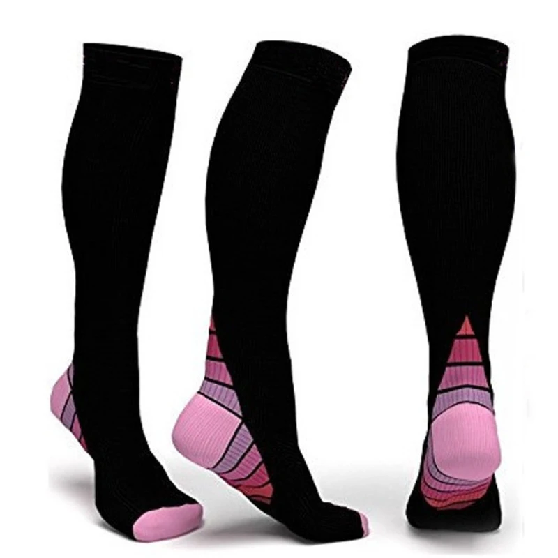 

2 Pairs Men Cycling Socks Professional Running Compression Sock Speed Up Recovery Athletic Wear Fit Cycling Travel Nurse
