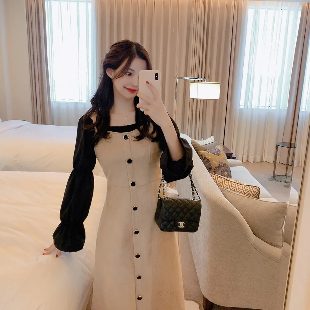 Invierno Vestido Vintage Vestido sin mangas trajes de las mujeres vestidos de mujer Blusa de encaje trajes traje de mujer Vestido de las mujeres de dos piezas trajes