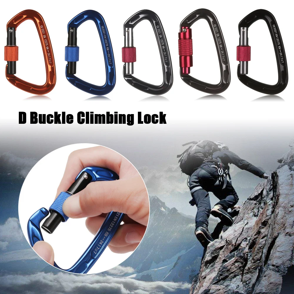 

D Shape Professional Carabiner Climbing Key Hooks Security Master Lock Outdoor Ascend Mountaineering Protective Equipment