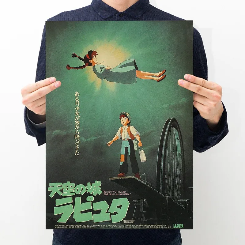 

Anime Laputa: Castle in the Sky Kraft Paper Poster Home Room Bedroom Wall Decoration Painting Core 50.5x35cm