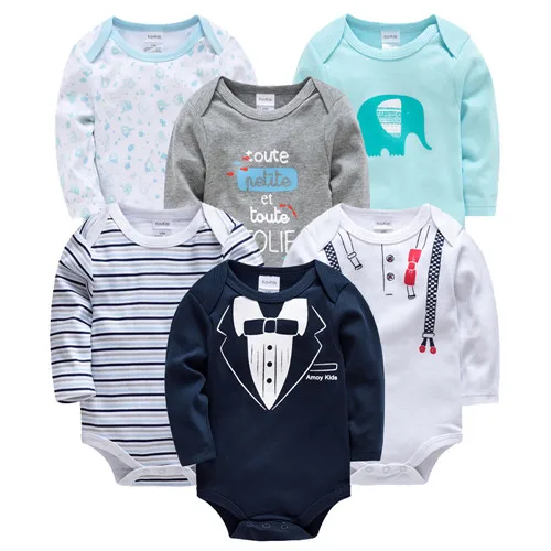 6ZHY4 Carters/Одежда для маленьких девочек с длинными рукавами; хлопковое боди; dziecko ropa de bebe; Рождественский комплект; детское боди; bebe; детская одежда; комбинезоны для мальчиков - Цвет: 6ZHY4