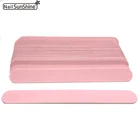Пилка деревянная розовая для ногтей, 100 шт., полировальная наждачная бумага для ногтей, 240 Грит, одноразовые полуперманентные пилки для маникюра, диск для педикюра