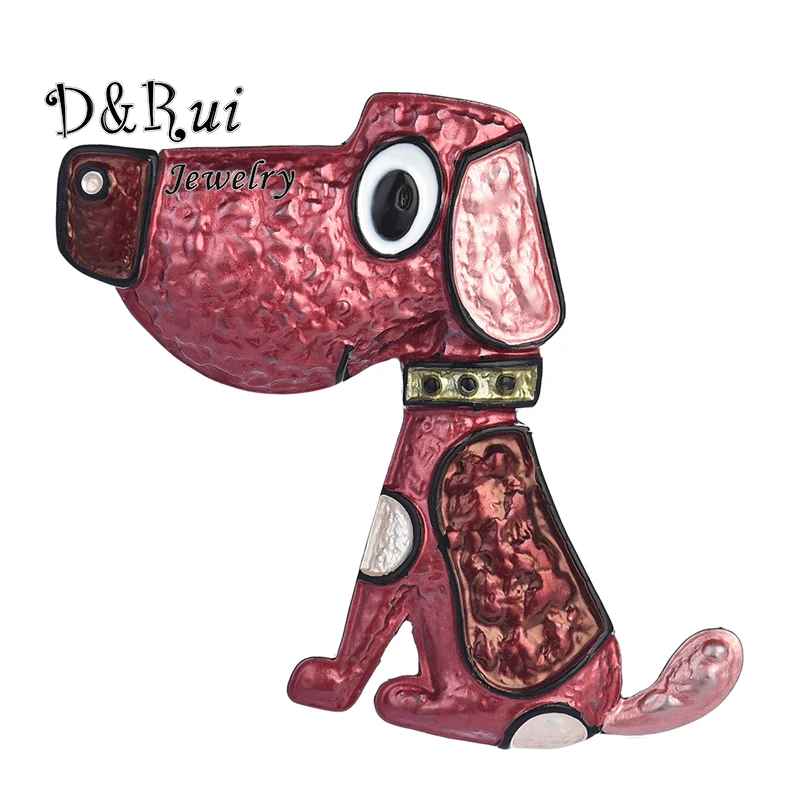 

D&Rui Jewelry Cute Dog Pins and Brooches for Kid Boys Girl Fashion Women Enamel Cartoon Animal Brooch Classic Wedding Decoration