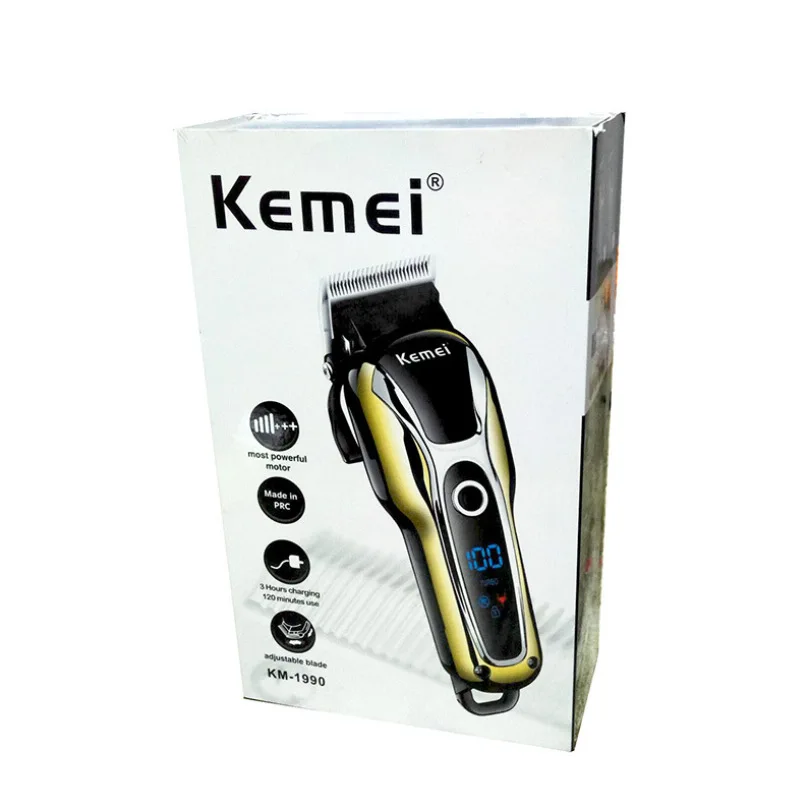 

Kemei Hair Clipper Professional Hair Trimmer in Hair clippers for men Electric Trimmers LCD Display Machine Barber KM-1990