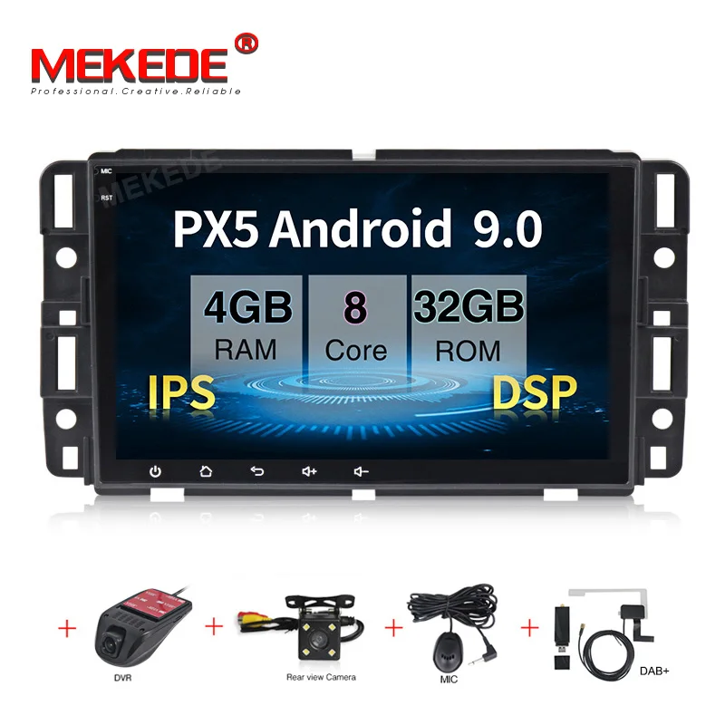 MEKEDE ips экран DSP Android 9,0 Автомобильный мультимедийный dvd gps плеер для GMC Chevrolet Chevy Yukon Sierra Tahoe Acadia Suburban - Цвет: 4G RAM 64G ROM