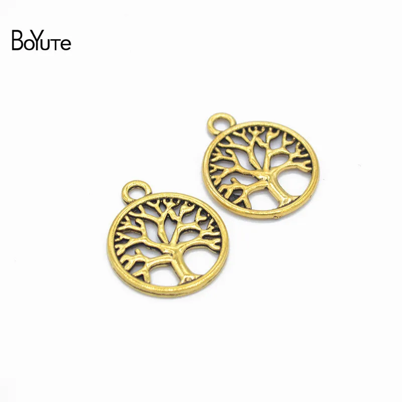 BoYuTe оптовая продажа (100 шт./лот) Подвески из металлического сплава 24*20 мм Древо