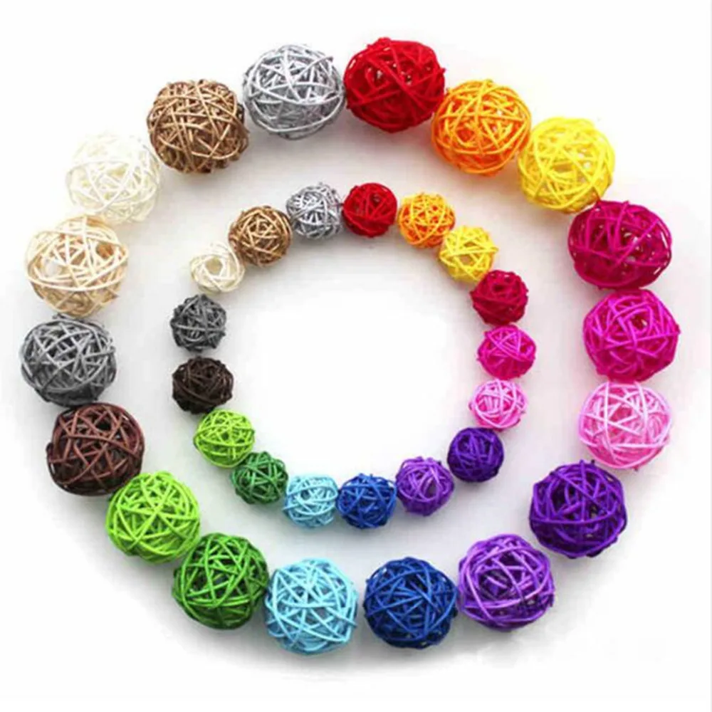 

Arrival 20pcs/lot 3cm birthday party decor Wedding decoration Rattan Ball,Christmas Decor Home Ornament Home Decoration