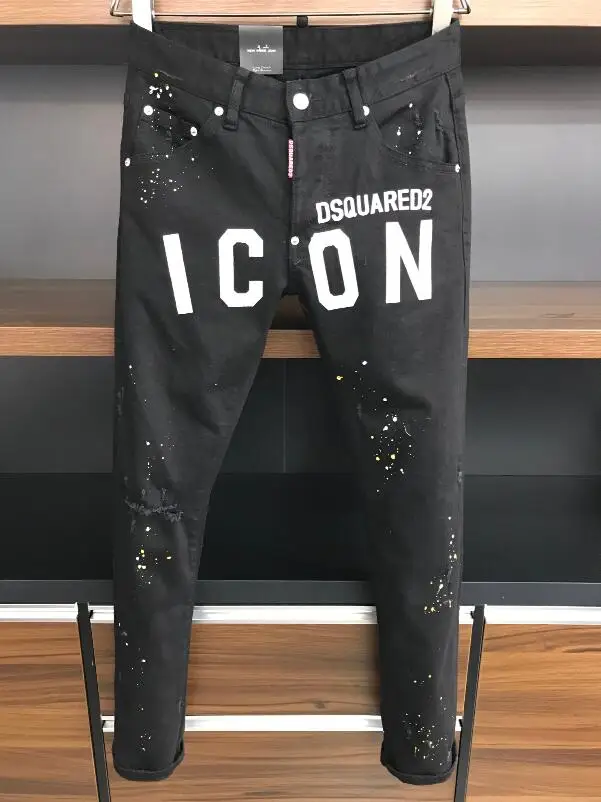 

Крутой парень Dsquared2-Панталоны с отверстиями для мужчин, нашивки, 9630