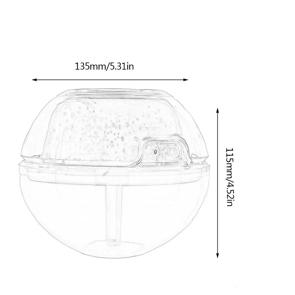

Projection lamp Air Ultrasonic Humidifier Essential Oil Diffuser Atomizer Air Freshener Mist Maker with LED Night Light