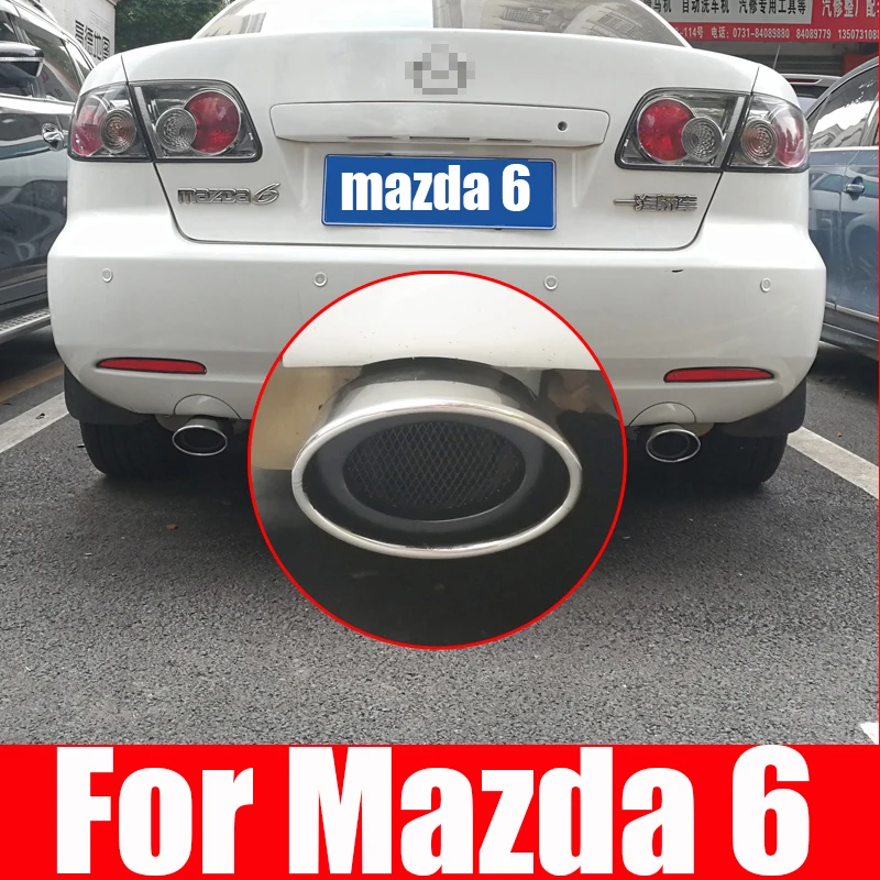 

For Mazda 6 M6 2003-2006 2007 2008 2009 2010 2011 Car Auto Exhaust Muffler Tip Stainless Steel Rear Trim Exterior Accessories