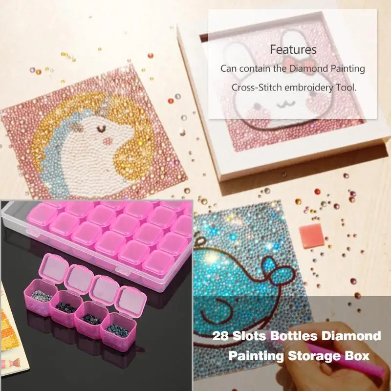 28 решеток отдельные Слоты Коробка для хранения практичный браслет кольцо