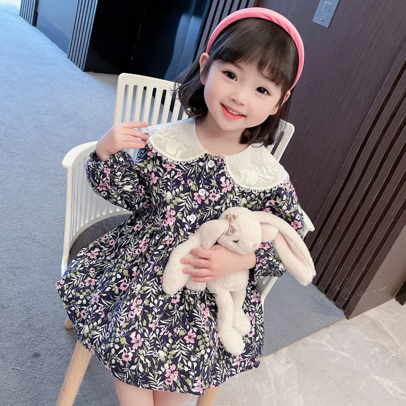 Princess Spring Summer Girls Dress Kids Teenagers Children Clothes Outwear Special Occasion Long Sleeve High Quality