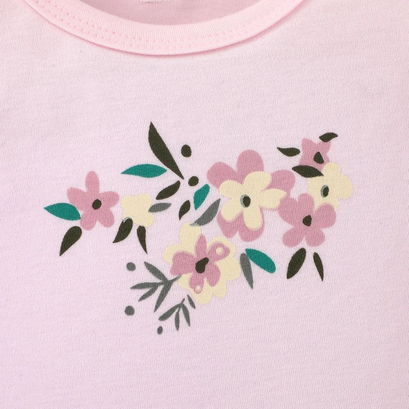 

0-24Months Summer Romper 3 Pieces Newborn Toddler Fly Sleeve Floral cotton fashion casual outdoor Bodysuit Outfits
