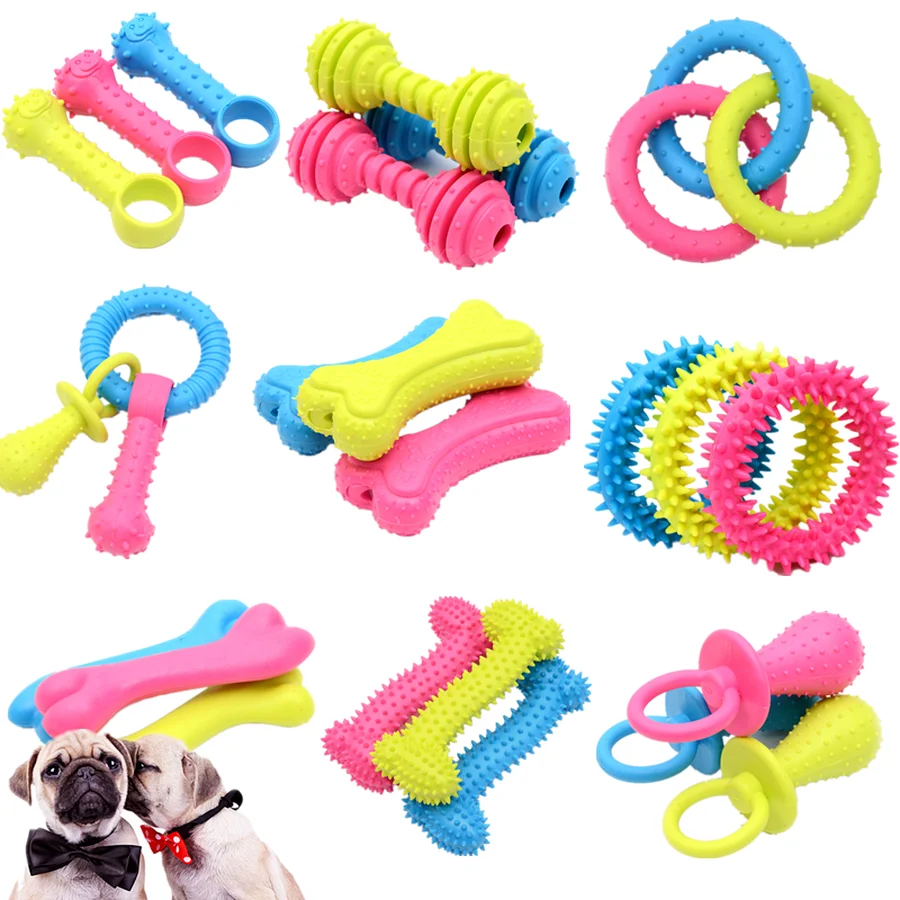 

1PCS Pet Toys for Small Dogs Rubber Resistance To Bite Dog Toy Teeth Cleaning Chew Training Toys Pet Supplies Dogs for Cats
