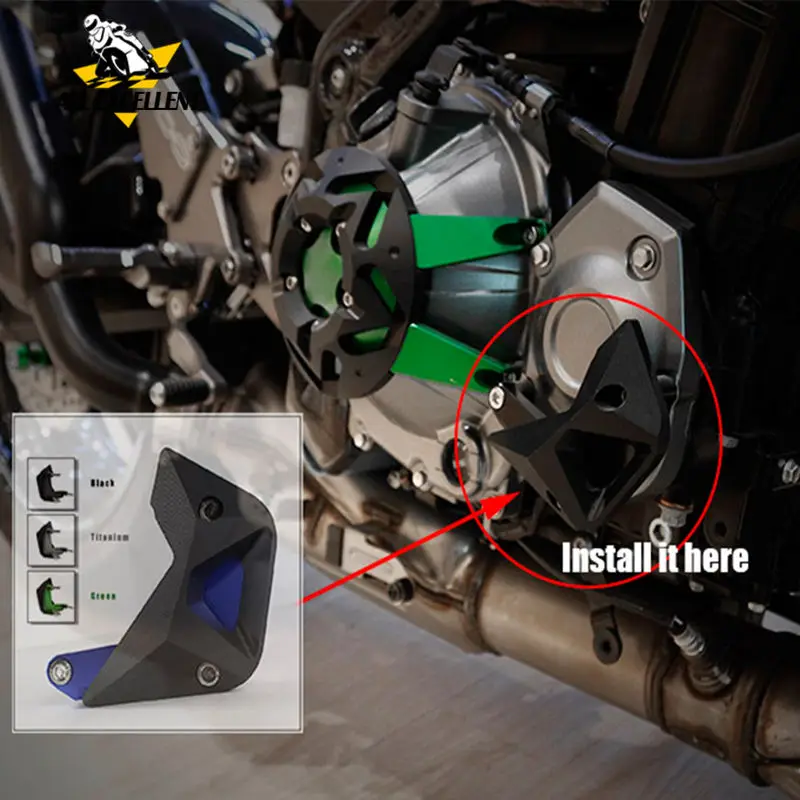 Защита правой рамы двигателя мотоцикла ползунок Крышки статора для Kawasaki Z900 2017 Z1000