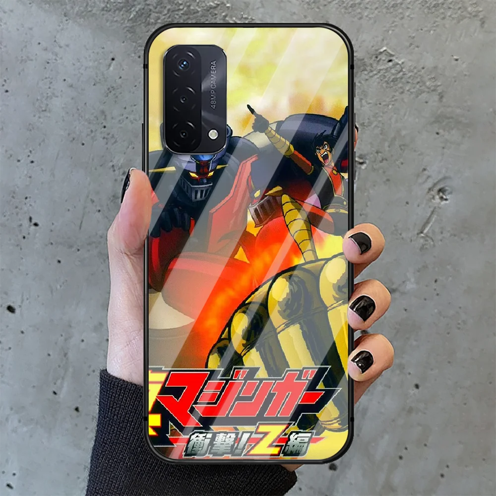

Mazinger Z Phone Tempered Glass Case Cover For oppo realme find a x c xt gt 2 53 3 6 7 50 11 i Pro 5g 3D Tpu Phone case