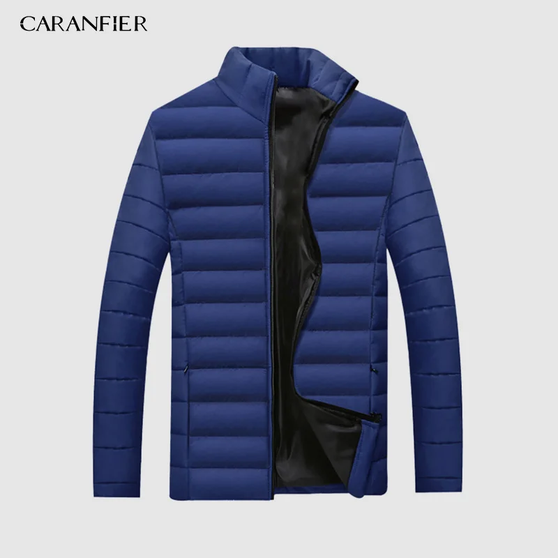 Мужская парка на молнии CARANFIER повседневная однотонная M XXXXL зима 2019|Мужские парки|