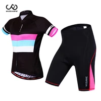 wosawe summer women cycling jerseys sets breathable windproof female mtb bike jersey shorts ropa ciclismo bike riding suit