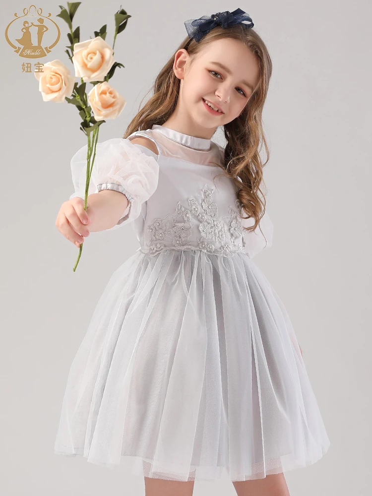 Платье принцессы с цветочным принтом для девочек лето 2021 платье открытыми