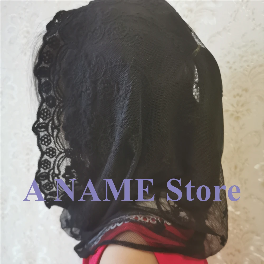 Кружевная вуаль из хлопка с круглым носком для маленьких девочек кружевная