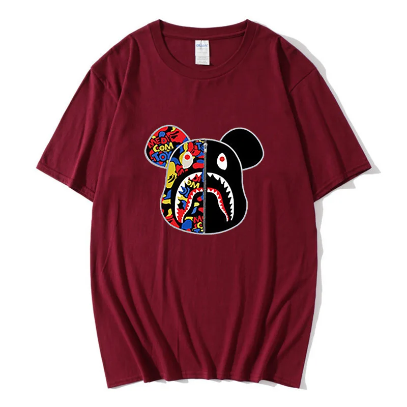 

2021 new fashion summer cotton solid t-shirts for men and women lovers leisure cotton short sleeve T-shirt S - 5XL