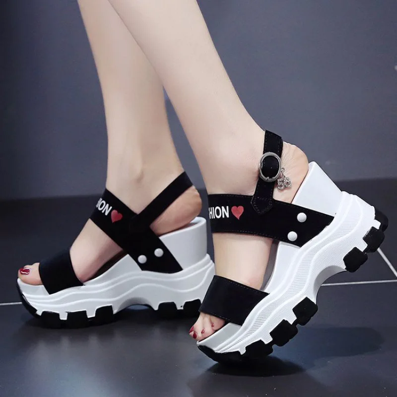 

2020 Newest Fashion Wedges Super High Heels Leisure Summer Sandal Woman Shoes Women Platform Fish Mouth Girls Student Sandals