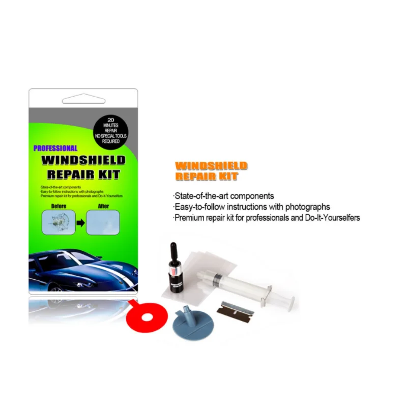 Инструменты для ремонта лобового стекла автомобиля набор самостоятельного