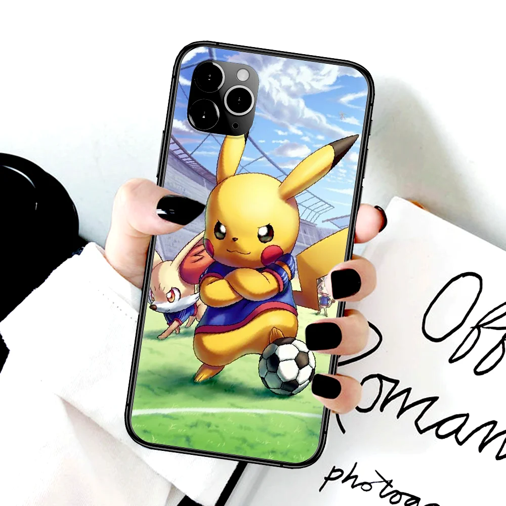 

Pokemons Cartoon Phone Case For Iphone 4 4s 5 5S SE 5C 6 6S 7 8 Plus X XS XR 11 12 Mini Pro Max 2020 black Back Luxury Prime 3D