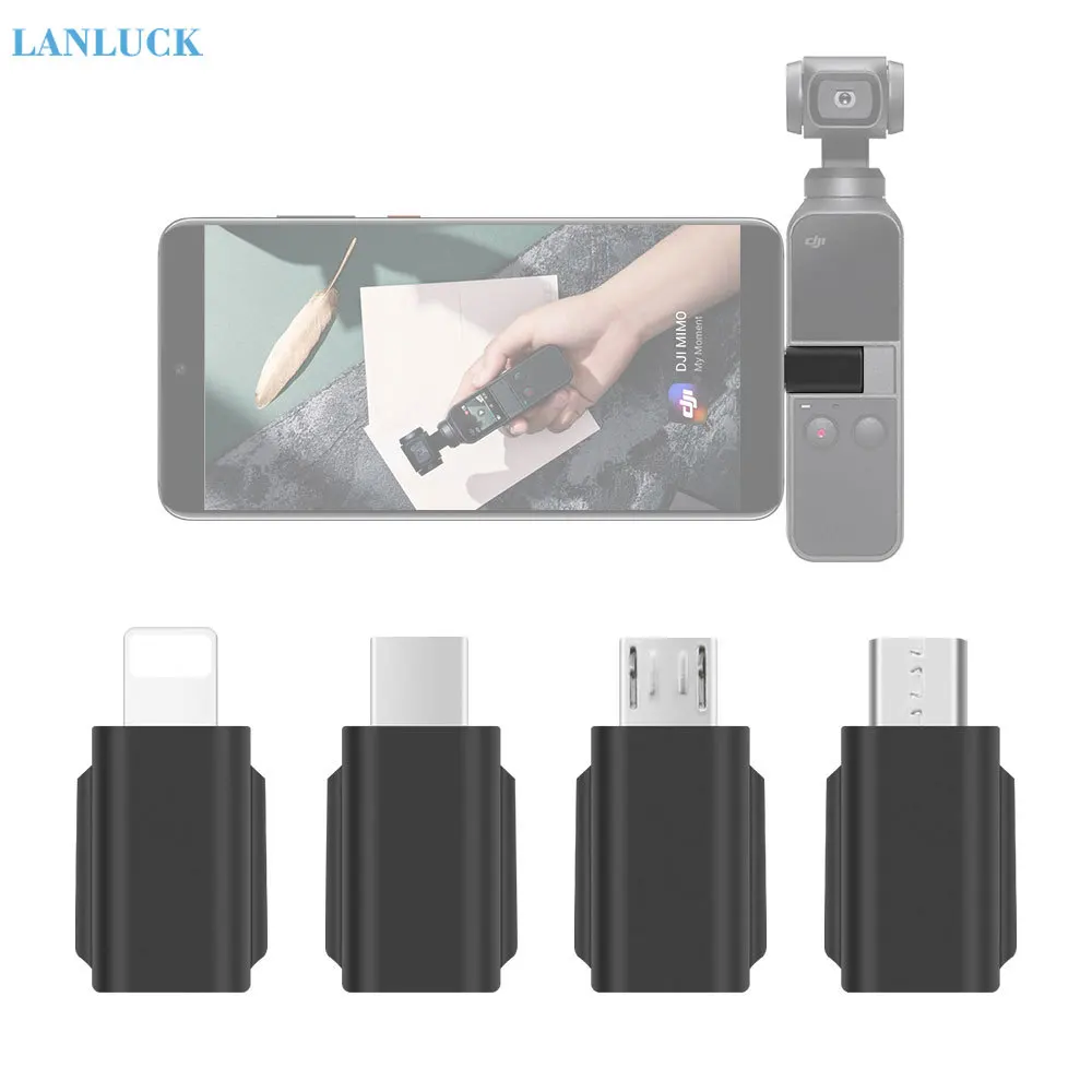 Для DJI OSMO Pocket 2 Phone Converter Handheld Gimbal IOS USB-C Type-C к адаптеру Micro-USB Android коннектор запасные