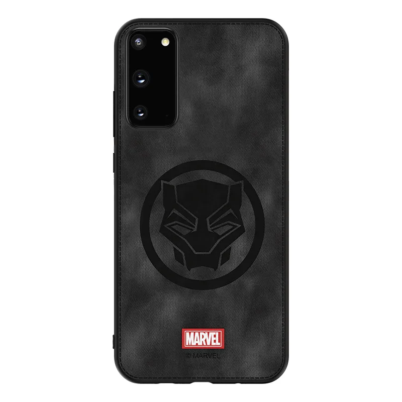

Marvel for Samsung Galaxy S20+ Phone case Black Panther Cloth Embossed anti-fall case