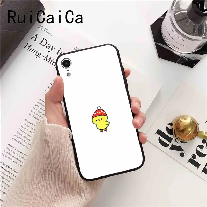 Ruicaica Summer color cute little yellow chicken Phone Case for iPhone X XS MAX 6 6S 7 7plus 8 8Plus 5 5S XR 11 Pro Max | Мобильные