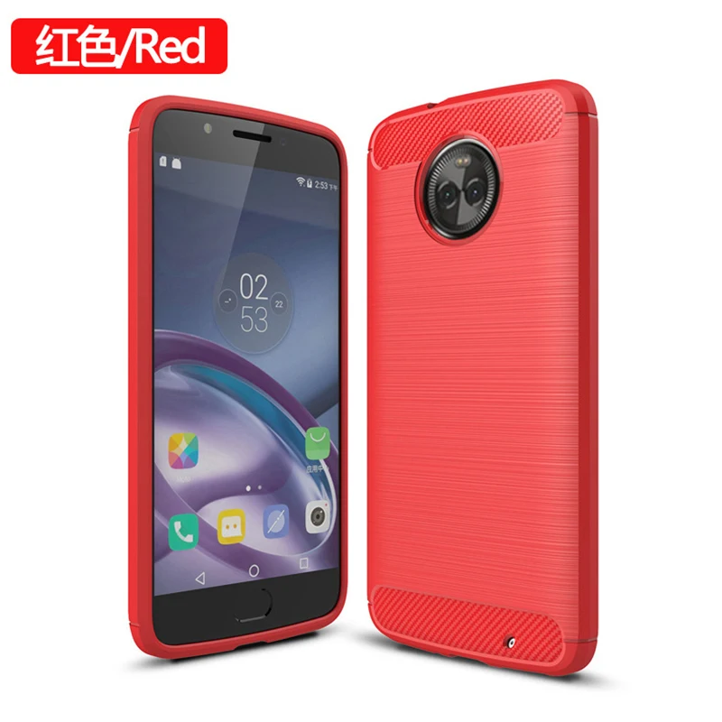 For Motorola Moto Z4 X4 G6 Play Plus Case Cover Soft Carbon Fiber Bumper TPU Silicone Back Cover For One Power Cover Case