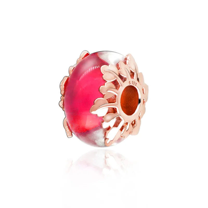 2019 Осень Новый розовый Шарм из муранского стекла бусины подходят к оригинальным