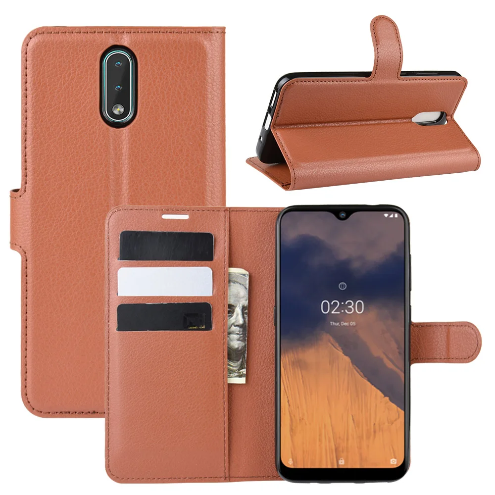 

For Nokia 2.3 1.3 Wallet Case Leather Cover for Nokia 1.3 C1 2.3 Mobile Phone Case Flip Cover TPU Shell Card Holder Capa Coque