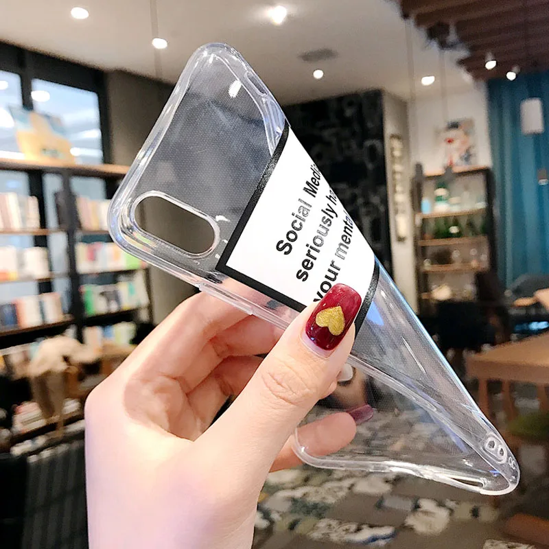 Прозрачный чехол Lovebay для iPhone 6 6S 7 8 Plus 11 Pro X XR XS Max 5 5s SE чехлы телефонов мягкая