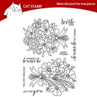 bunch of flowers cutting dies clear stamps for scrapbooking card making photo album silicone stamp diy decorative crafts