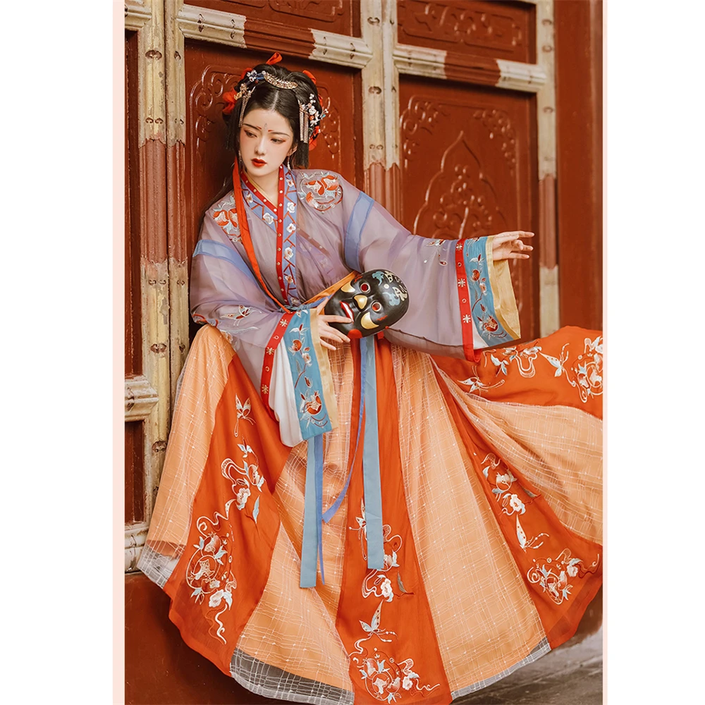 Традиционная китайская одежда для женщин Оригинальная юбка с вышивкой Weijin и