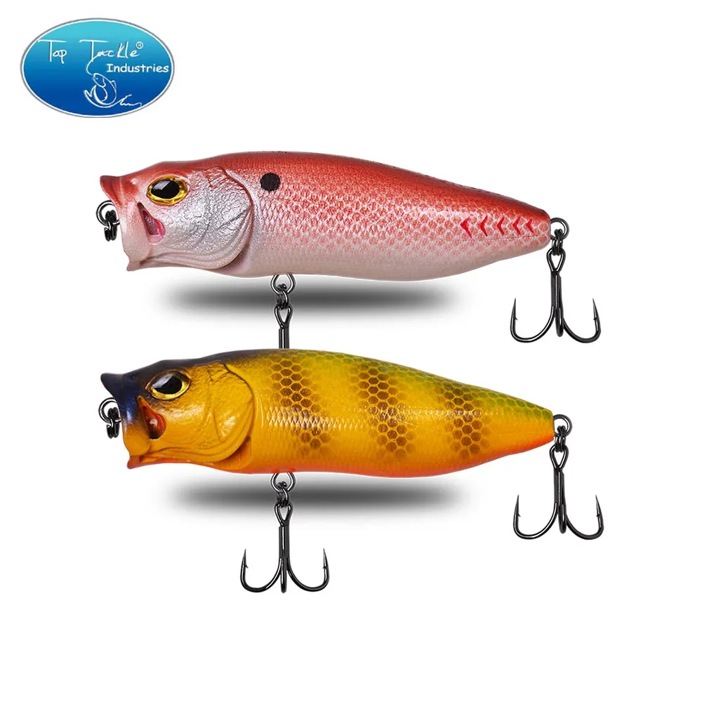 Cf приманка 80 мм 15 г Topwater Popper с реалистичными жарами рыболовная для окуня|topwater