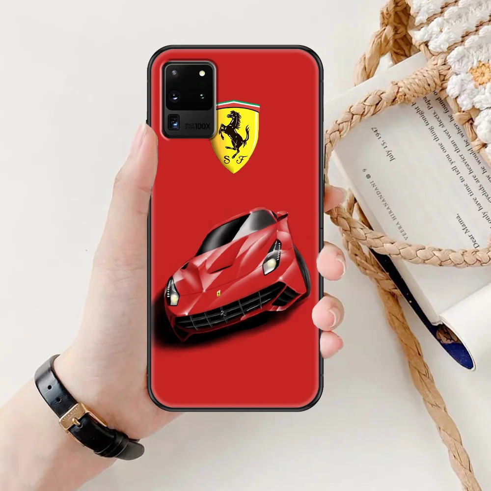 

Italy Super ferraris Car Phone case For Samsung Galaxy Note 4 8 9 10 20 S8 S9 S10 S10E S20 Plus UITRA Ultra black tpu prime
