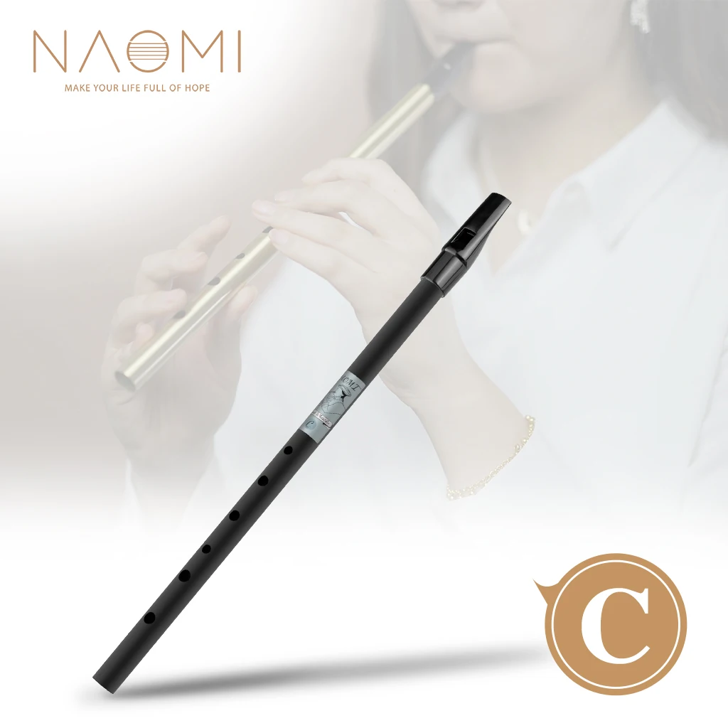 Ирландский свисток NAOMI C Key черный оловянный с шестью отверстиями шотландский