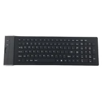 newest foldable silicone computer keyboard mute soft standard keyboard usb wired keyboard portable laptop pc waterproof keyboard