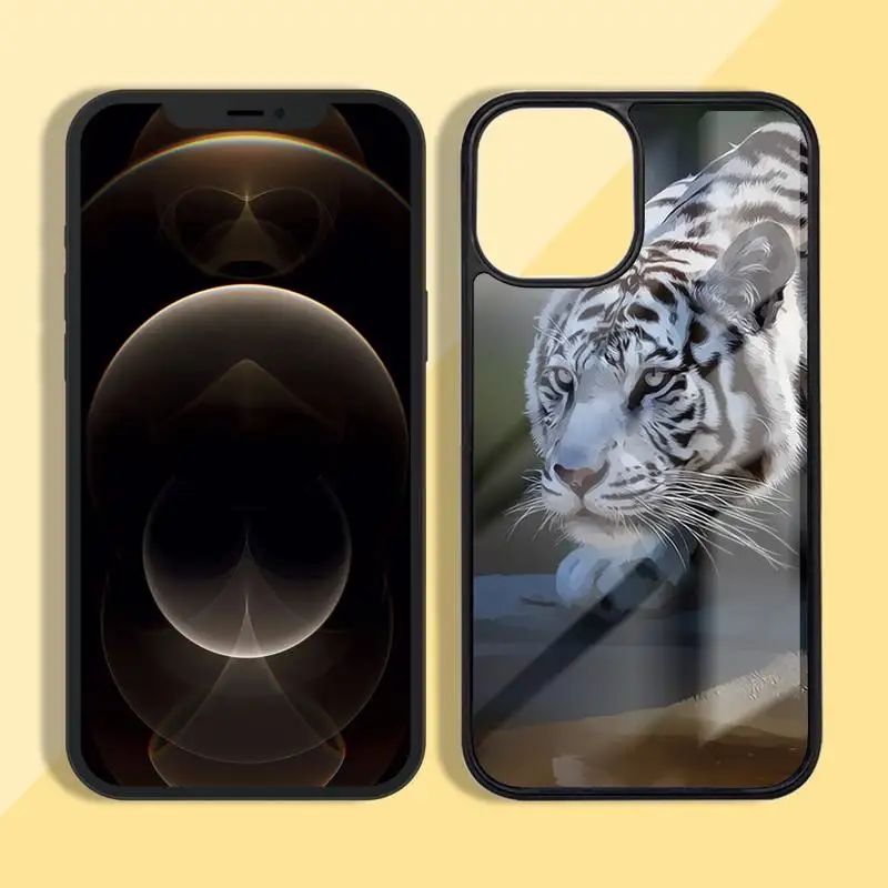 

Fashion Tiger Phone Case Silicone TPU+PC For iPhone11 12 mini Pro MAX 7 8 Plus X XR XS Samsung S20 10 9 8 Plus ultra