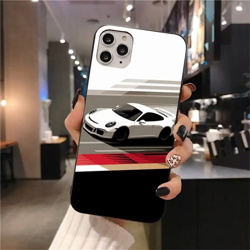 

NBDRUICAI Luxury car brand 911 Black Cell Phone Case for iPhone 11 pro XS MAX 8 7 6 6S Plus X 5S SE 2020 XR case