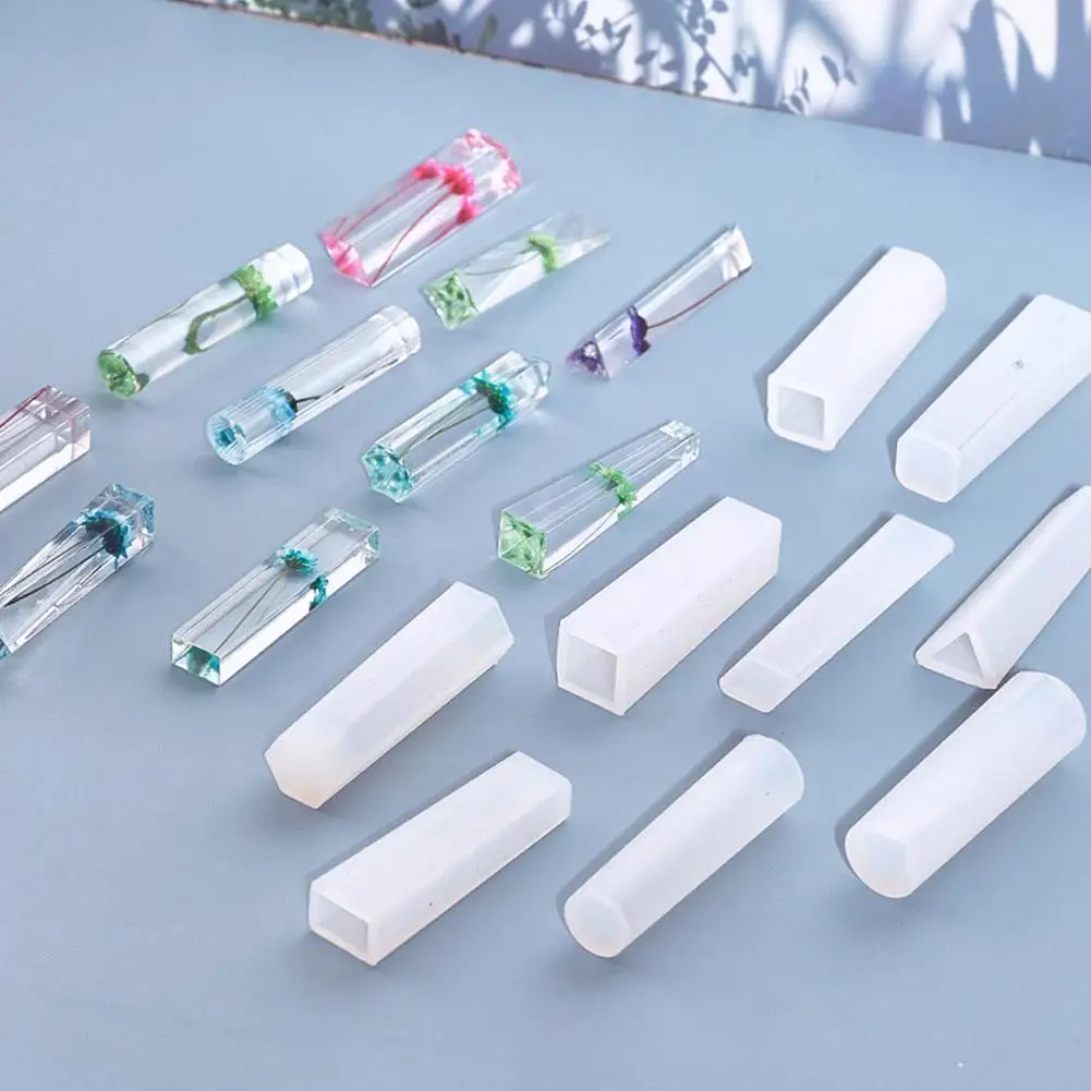 

1pcs Resin Molds Pendant 3d Long Pendant Shape Geometric Jewelry Silicone Diy Molds For Diy Jewelry Making Tools X2x1